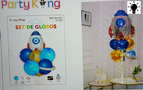SET DE GLOBOS FIESTA LUZ
