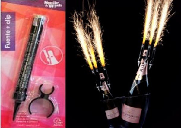 BENGALA FUENTE PARA BOTELLA 12cm