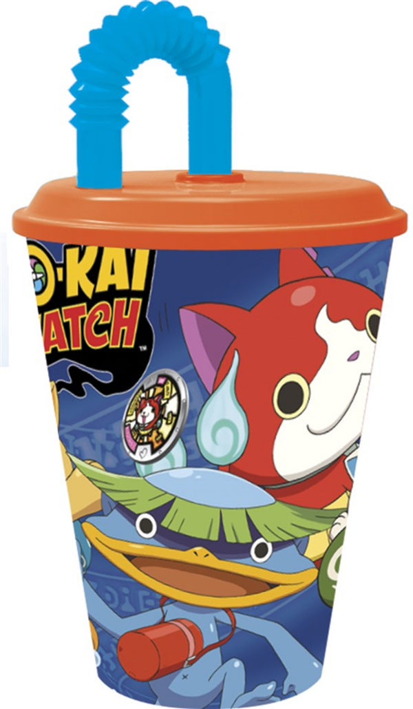 VASO PAJITA MELAMINA YO-KAI WATCH 430ml