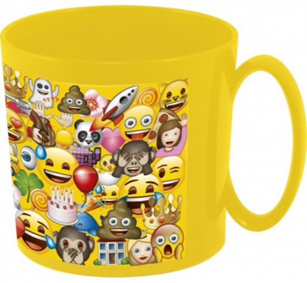 TAZA MELAMINA EMOTICONOS 350ml
