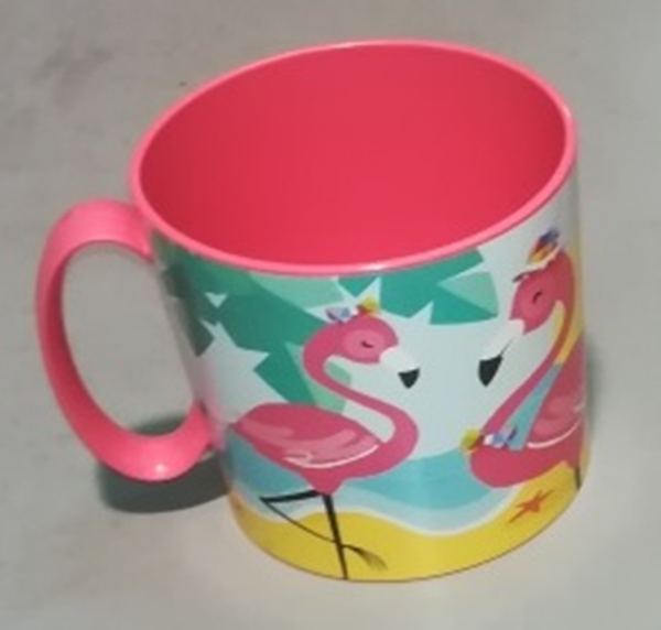 TAZA MELAMINA FLAMINGO 350ml