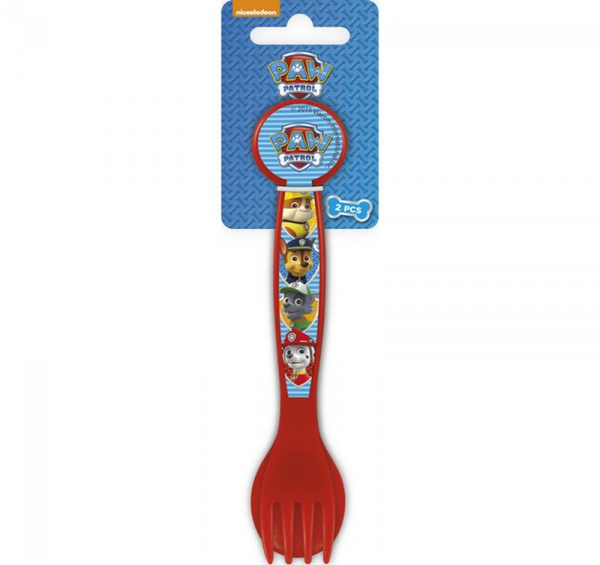 CUBIERTOS 2ud PLASTICO PAW PATROL
