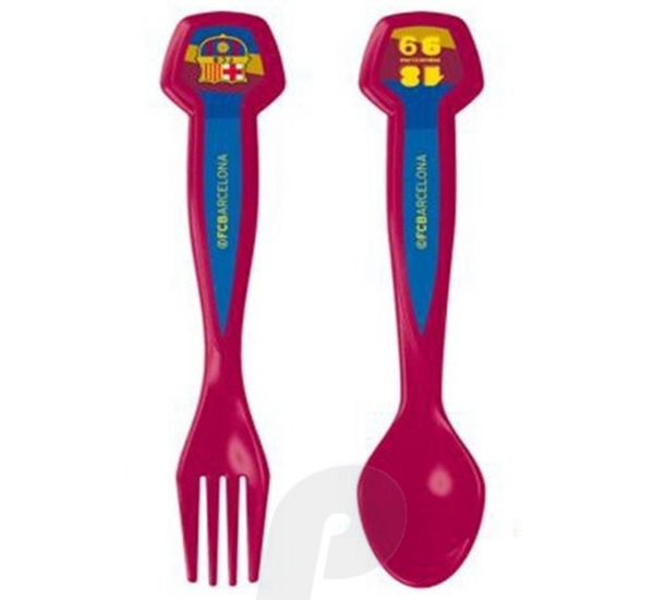 CUBIERTOS 2ud PLASTICO FC BARCELONA