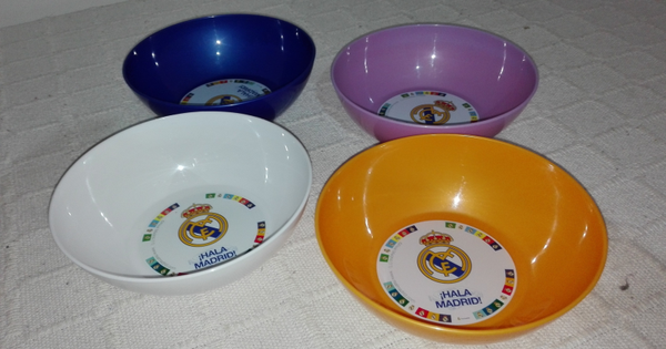 BOL PLASTICO REAL MADRID SET 4ud 13cm