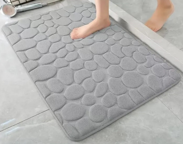 ALFOMBRA BAÑO TERCIOPELO GRIS 40x60cm