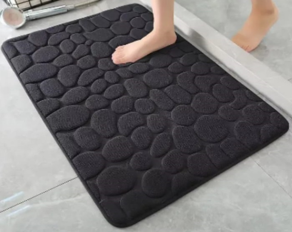 ALFOMBRA BAÑO TERCIOPELO NEGRA 40x60cm
