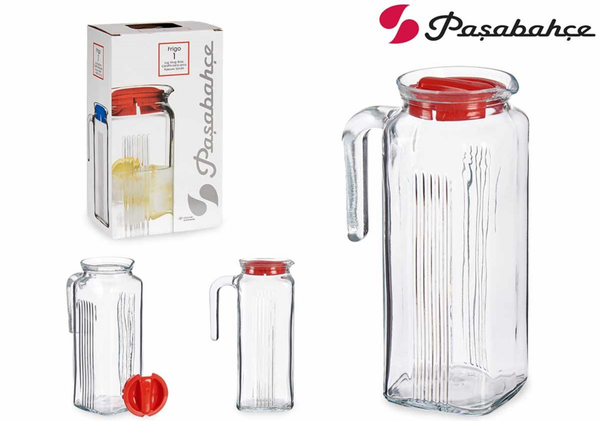 JARRA CRISTAL NEVERA FRIGO CON TAPA 1litro