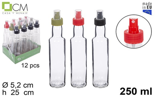 ACEITERA CRISTAL SPRAY COLORES 250ml