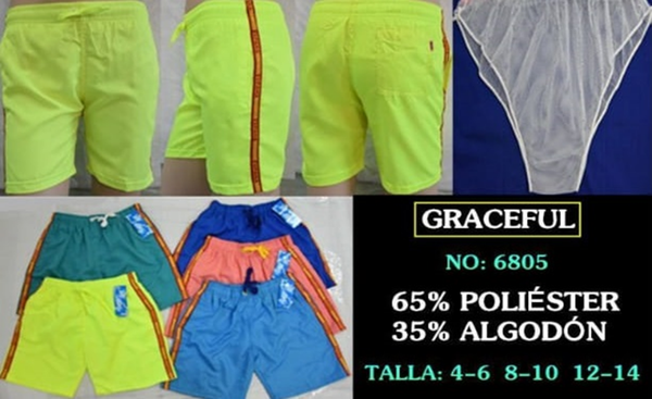 BAÑADOR INF. LISO COLORES T/4-14 (25)