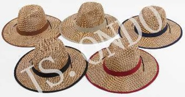 SOMBRERO PALMA CUERDA COLORES