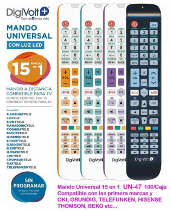 MANDO A DISTANCIA UNIVERSAL DIGIVOLT