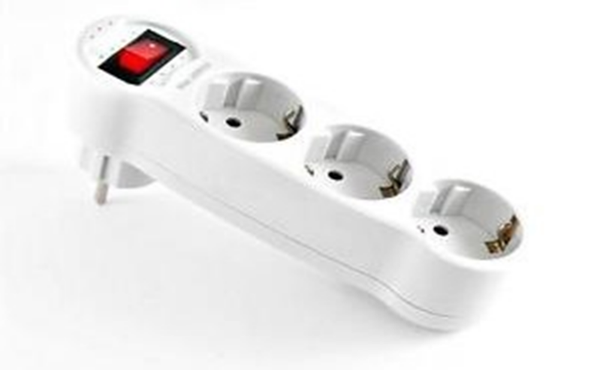 ADAPTADOR PARED 3 TOMAS INTERRUPTOR
