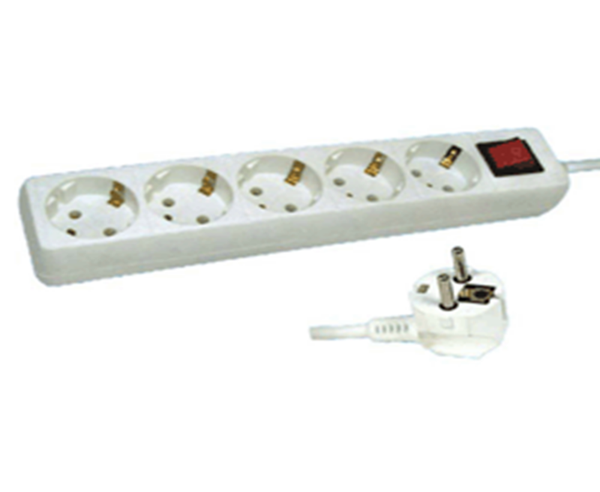 ALARGADERA 5 TOMAS CON INTERRUPTOR