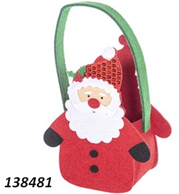 CESTA FIELTRO NAVIDAD PAPA NOEL