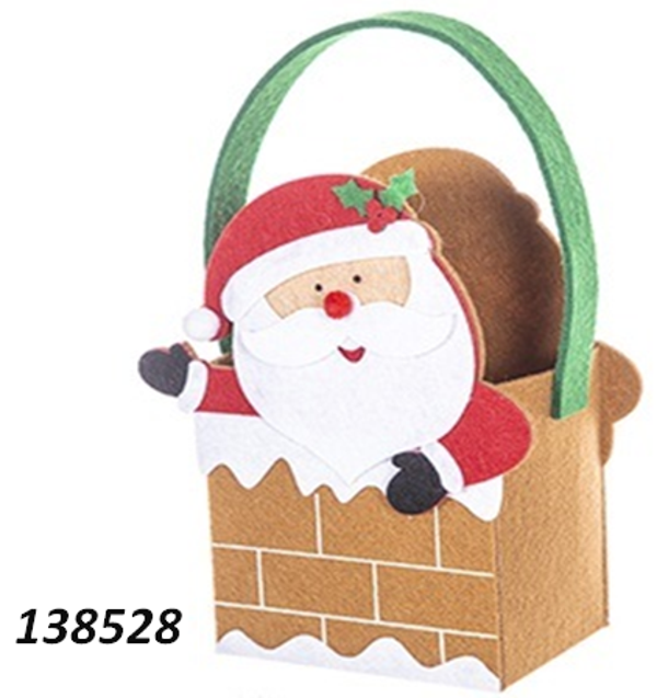 CESTA FIELTRO NAVIDAD CHIMENEA