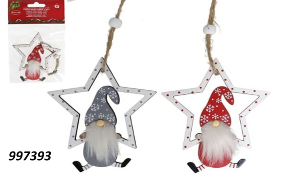 COLGANTE MADERA ESTRELLA SANTA 2SURT.