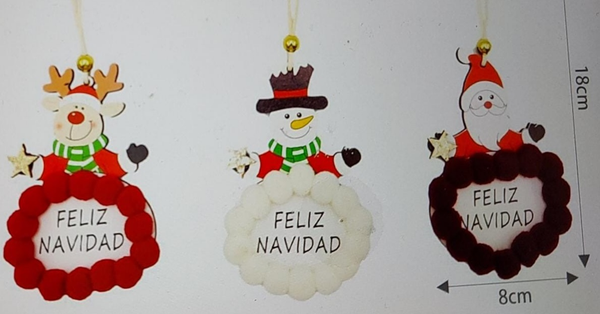 FIGURA COLGANTE MADERA 3SURTIDAS