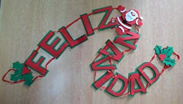 LETRERO FELIZ NAVIDAD FIELTRO