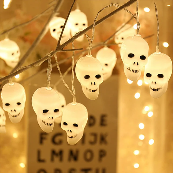 GUIRNALDA LED CALAVERAS HALLOWEEN 2m