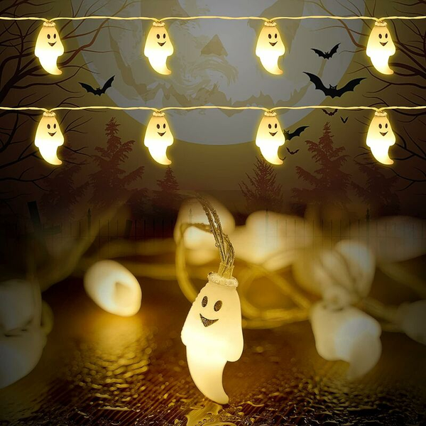 GUIRNALDA LED FANTASMAS HALLOWEEN 2m