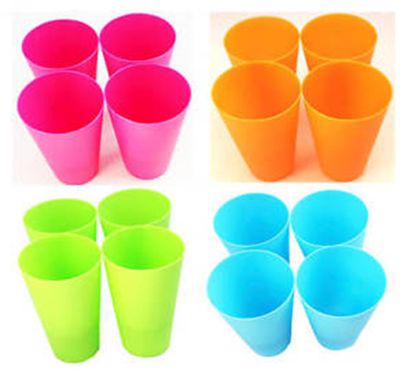 VASOS SIDRA SET 4ud COLORES 500cc