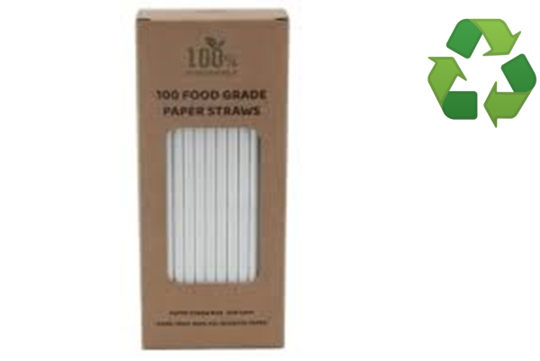 PAJITAS CARTON BIODEGRADABLES 100ud
