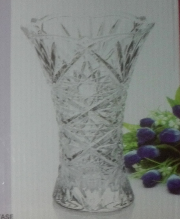 FLORERO CRISTAL DAURADA 30cm