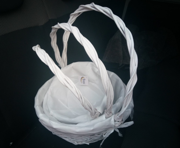CESTA REDONDA MIMBRE ASA ALTA TELA SET3