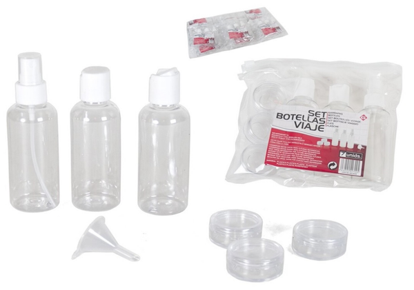 SET BOTES VIAJE 6pz + BOLSA