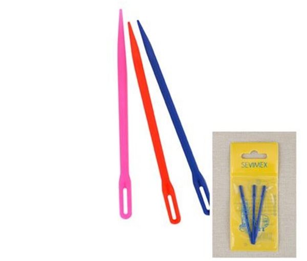 AGUJAS LANA PLASTICO 3ud BLISTER (12)