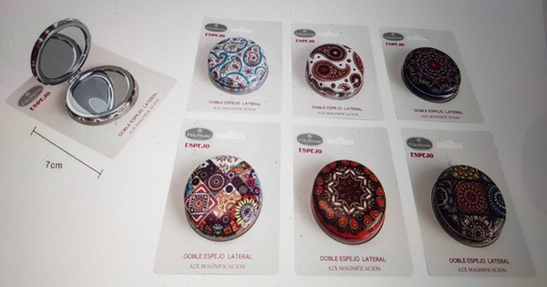 ESPEJO METAL DOBLE DECORADO