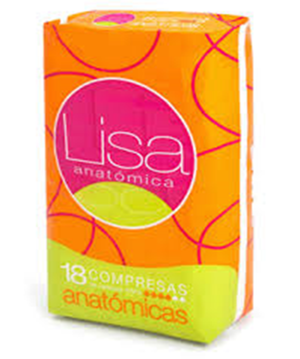 COMPRESA LISA PLEGADA 18ud