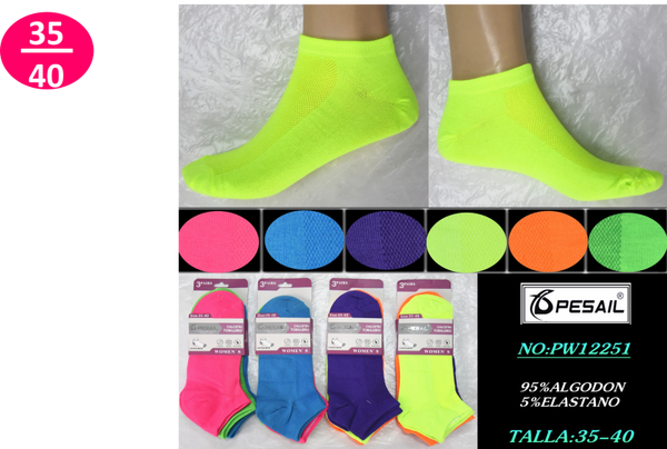CALCETIN SRA. TOBILLERO FLUOR 3ud (4)