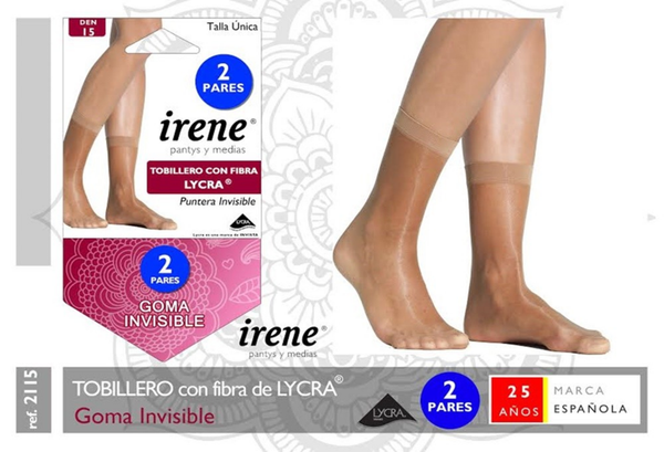 CALCETIN TOBILLERO 15DEN LYCRA 2ud SCALA S/PUNT. (12)