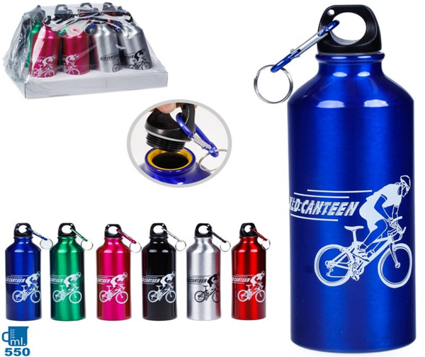 BOTELLA ALUMINIO SPORT MOSQUETON 550ml