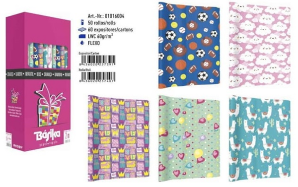 PAPEL DE REGALO INFANTIL 2mx70cm (50)