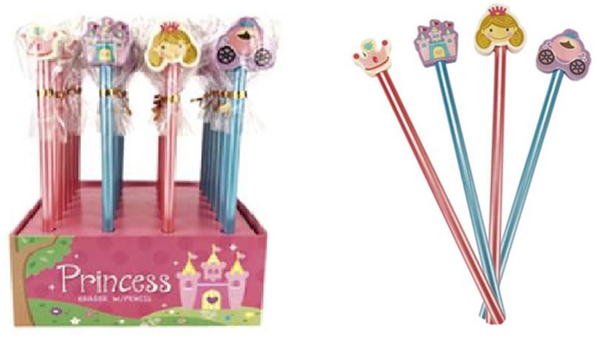 LAPIZ MADERA PRINCESAS+GOMA (24)