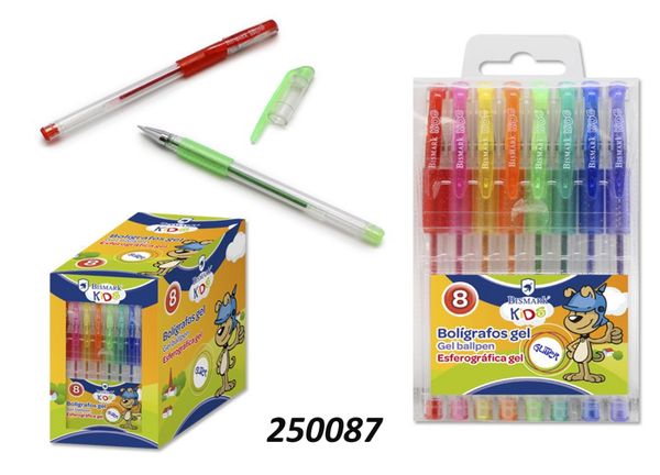 BOLIGRAFO GEL PURPURINA 8ud (12)