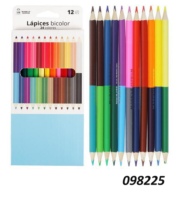 LAPICES COLORES 12ud BICOLOR (12)