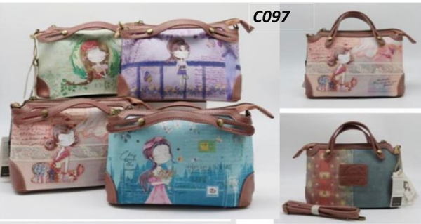 BOLSO ASA CINTA ALARGADO FRENCH 24x18cm