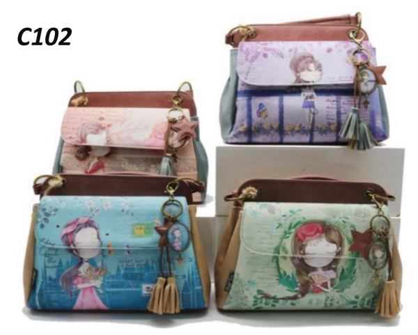 BOLSO ASA CINTA ALARGADO FRENCH 27x20cm