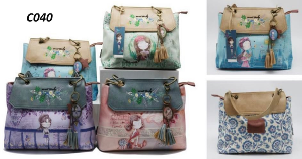 BOLSO ASA CINTA CUADRADO FRENCH 30x23cm