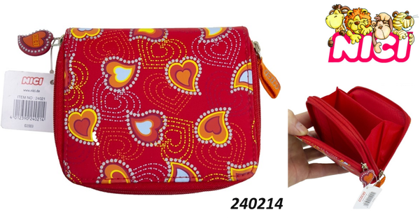 CARTERA MONEDERO CORAZONES NICI 12x10cm