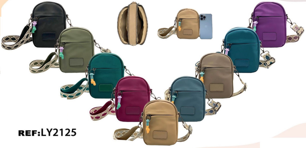 BOLSO PORTA MOVIL LISO CINTA 16x20cm