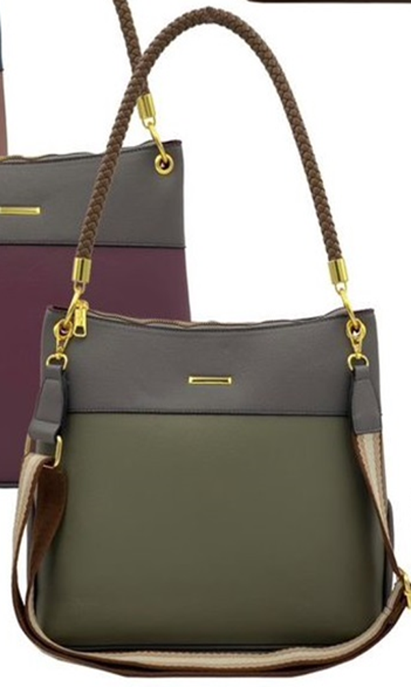 BOLSO ALARGADO BICOLOR