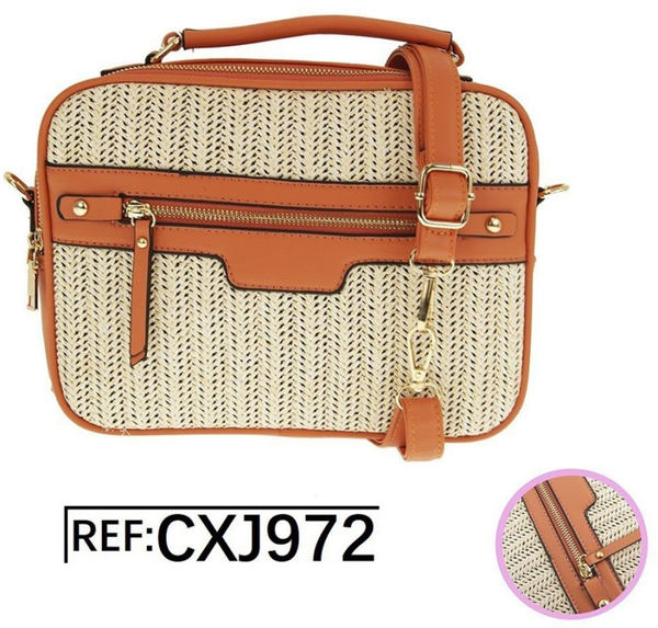 BOLSO CUADRADO RATTAN COLOR