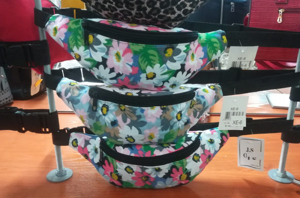 RIÑONERA TELA FLORES