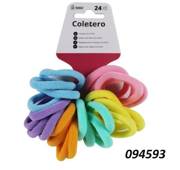 COLETERO GOMA 24ud COLORES PASTEL (12)