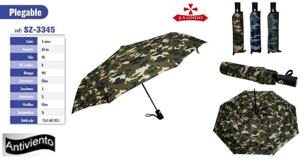 PARAGUAS CRO. PLEGABLE CAMUFLAJE