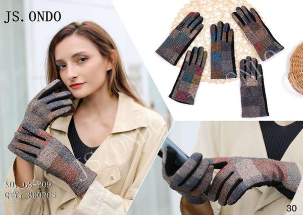 GUANTES SRA. CUADROS SURTIDOS (12)